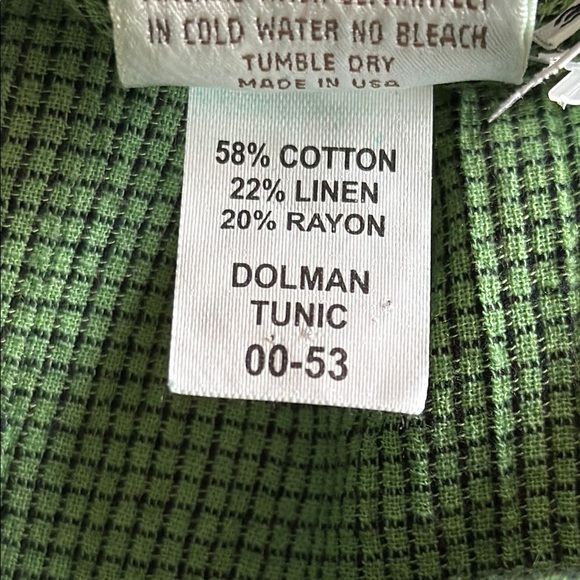 Mill Valley Green Women's 3XL Dolman Tunic Top Long Neck Wide Sleeve Pockets - Picture 6 of 6